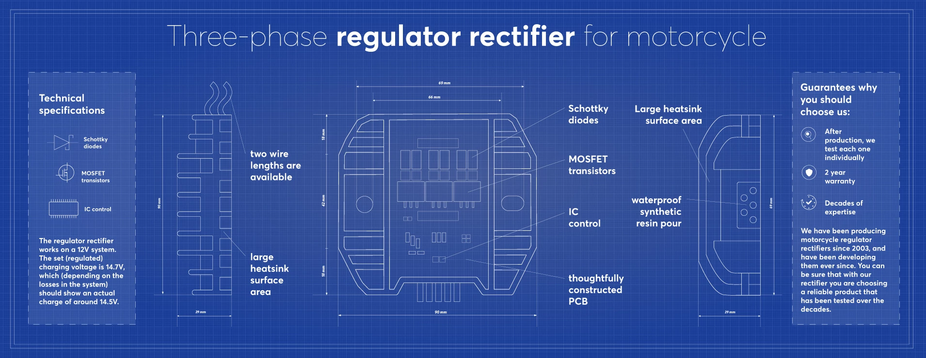 Solvart regulator rectifiers